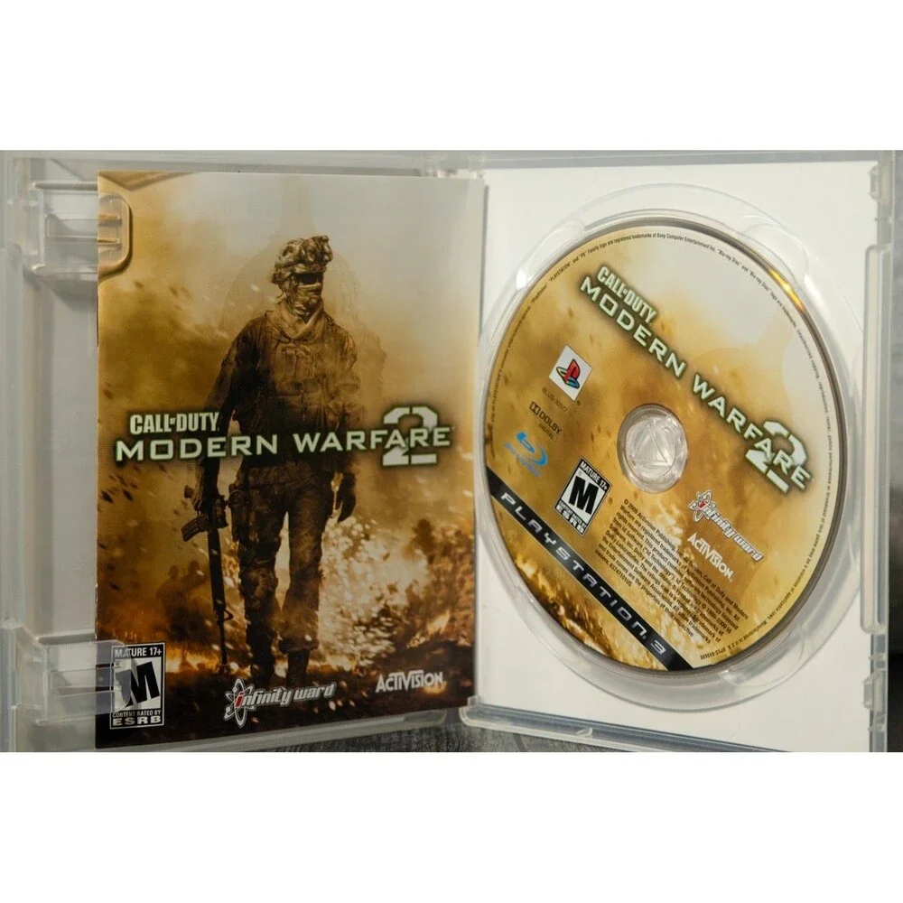 CALL OF DUTY MODERN WARFARE 2 PS3 GAME CLEANED/TESTED CLASSIC PLAYSTATION
